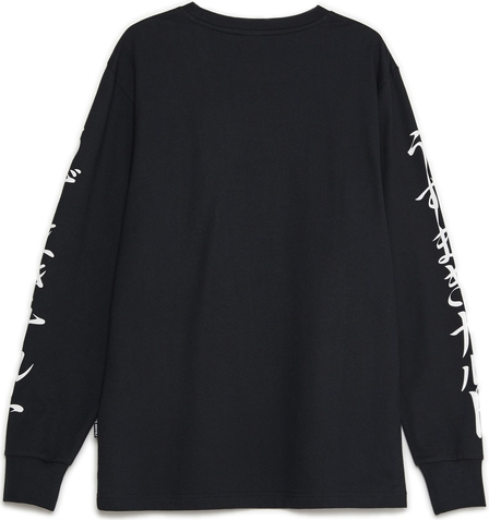 Czarna bluza Cropp z nadrukiem w młodzieżowym stylu z bawełny