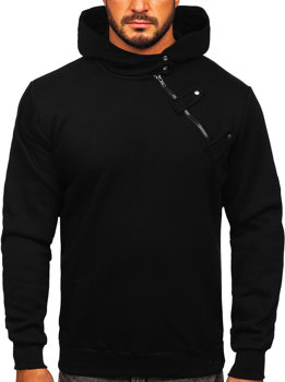 Czarna bluza Denley w młodzieżowym stylu z bawełny
