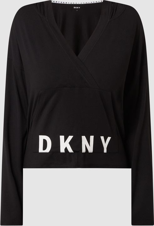 Czarna bluza DKNY w stylu casual z kapturem