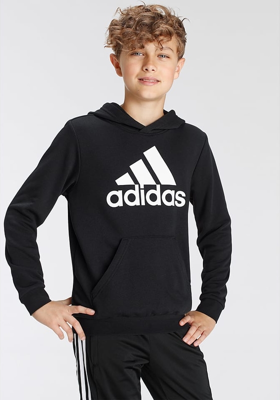 Czarna bluza dziecięca Adidas dla chłopców z bawełny