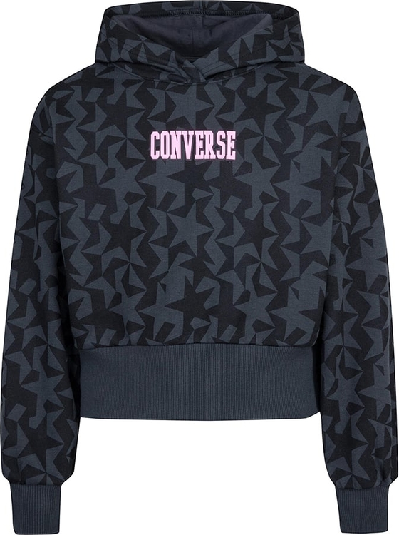 Czarna bluza dziecięca Converse z bawełny