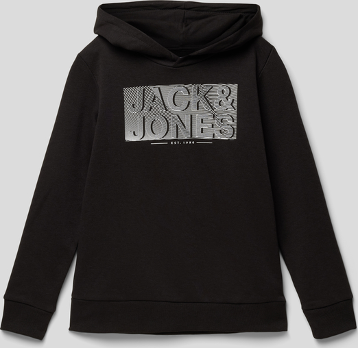 Czarna bluza dziecięca Jack & Jones z bawełny