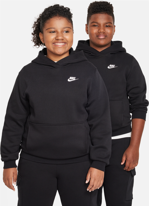 Czarna bluza dziecięca Nike z bawełny dla chłopców