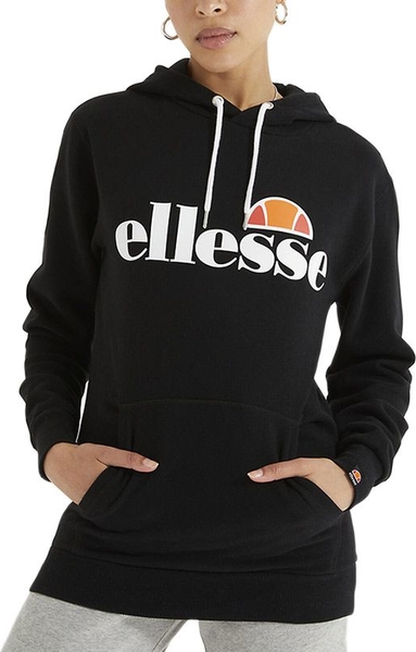 Czarna bluza Ellesse w sportowym stylu z bawełny z kapturem
