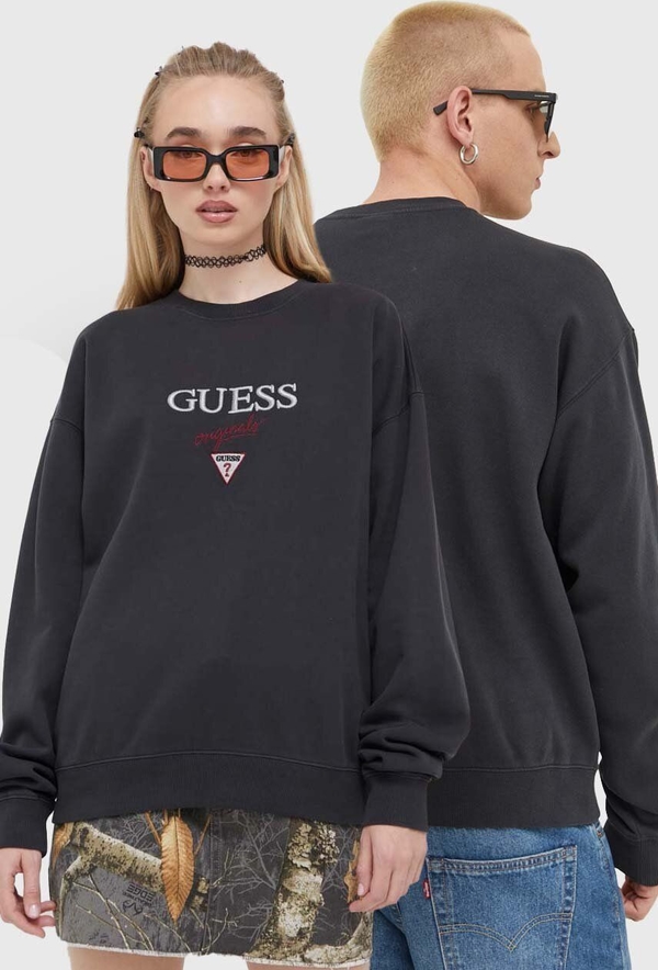Czarna bluza Guess Originals w młodzieżowym stylu