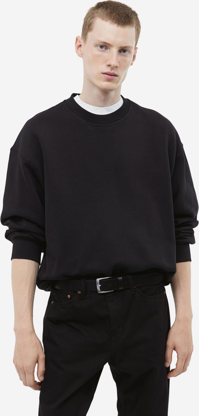 Czarna bluza H & M w stylu casual z bawełny