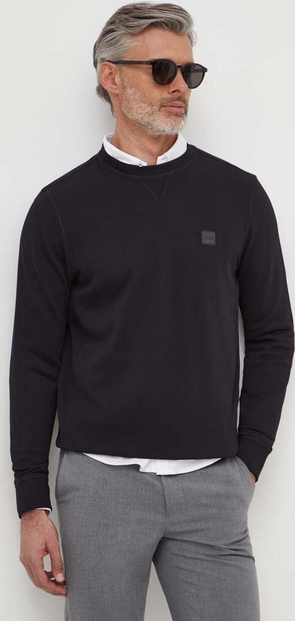Czarna bluza Hugo Boss w stylu casual z bawełny