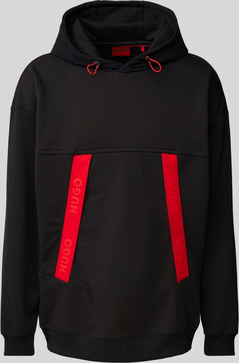 Czarna bluza Hugo Boss z bawełny w młodzieżowym stylu