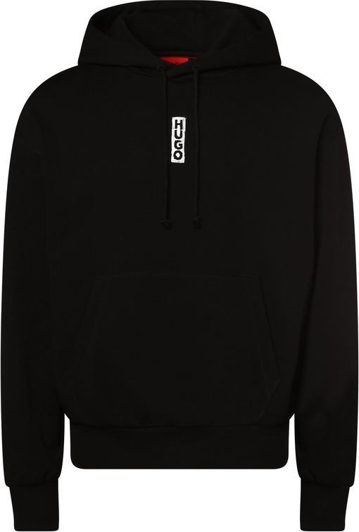 Czarna bluza Hugo Boss z bawełny z nadrukiem