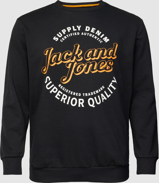 Czarna bluza Jack & Jones z nadrukiem