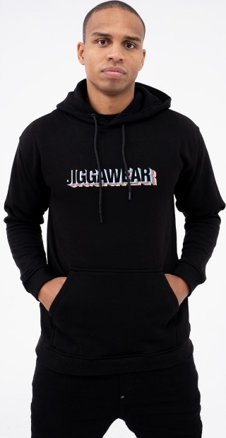 Czarna bluza Jigga Wear w młodzieżowym stylu z dzianiny