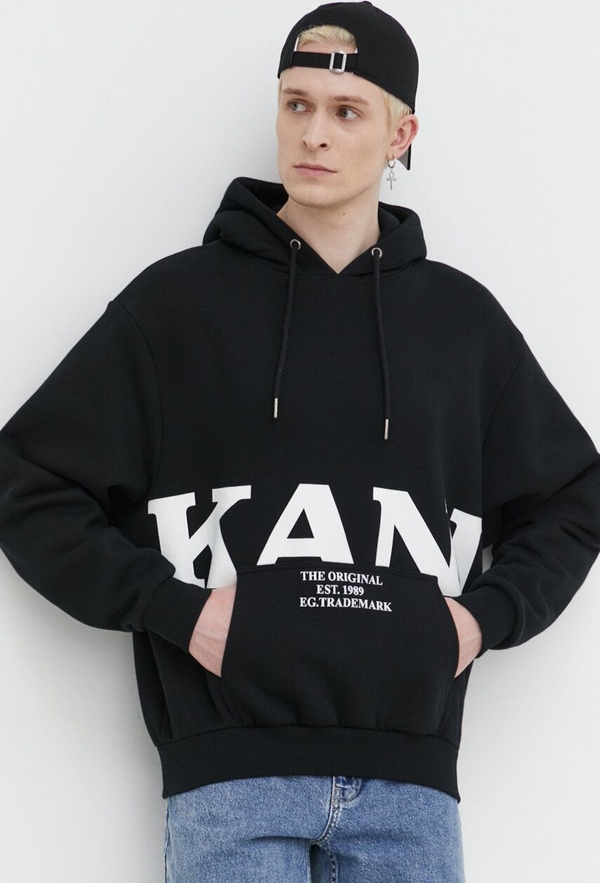 Czarna bluza Karl Kani w młodzieżowym stylu z nadrukiem
