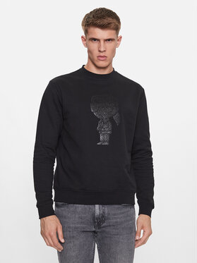 Czarna bluza Karl Lagerfeld z nadrukiem w młodzieżowym stylu