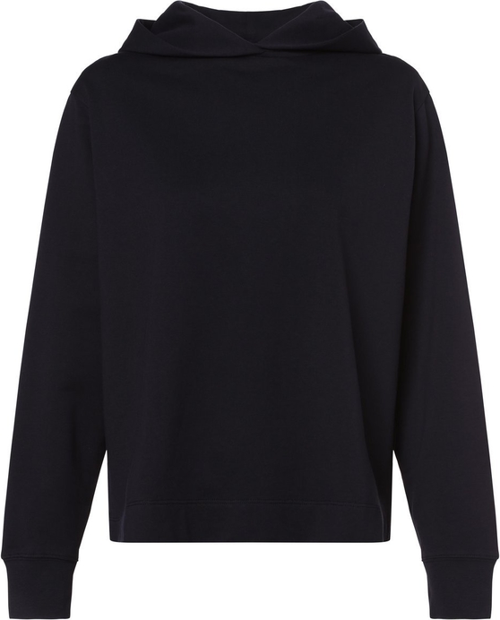 Czarna bluza Marie Lund z kapturem z dresówki