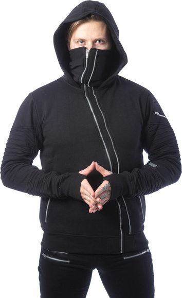 Czarna bluza Metal-shop w młodzieżowym stylu z bawełny