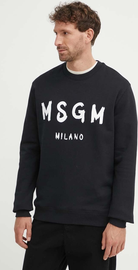 Czarna bluza MSGM z bawełny w młodzieżowym stylu