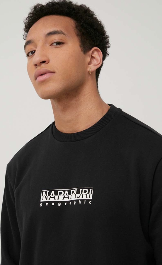 Czarna bluza Napapijri z nadrukiem