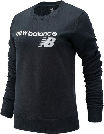 Czarna bluza New Balance bez kaptura w sportowym stylu z tkaniny
