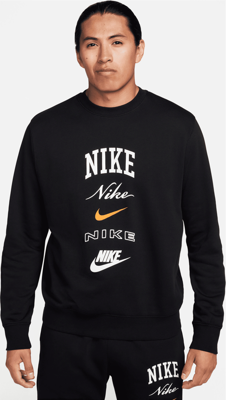 Czarna bluza Nike z dresówki w stylu klasycznym