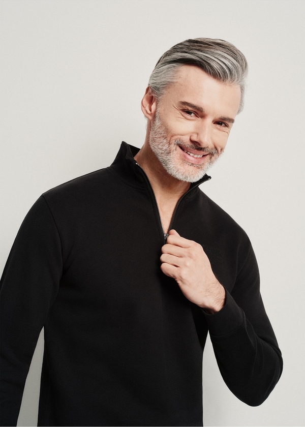 Czarna bluza Ochnik z bawełny w stylu casual