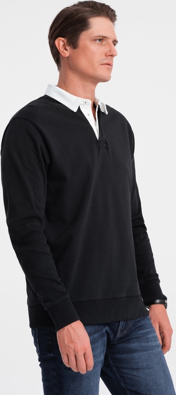 Czarna bluza Ombre w stylu casual z bawełny
