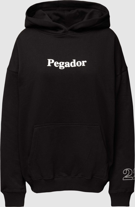 Czarna bluza Pegador z kapturem z bawełny