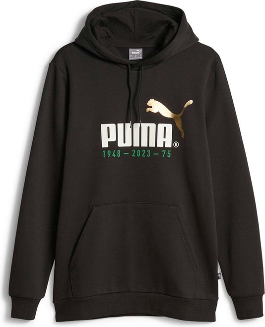 Czarna bluza Puma z bawełny w młodzieżowym stylu