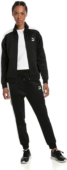 Czarna bluza Puma z dresówki w sportowym stylu krótka