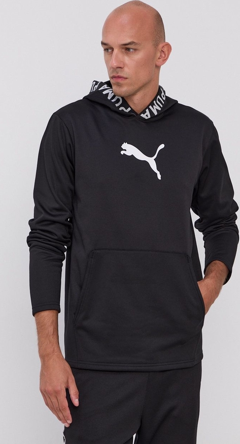 Czarna bluza Puma z dzianiny w sportowym stylu