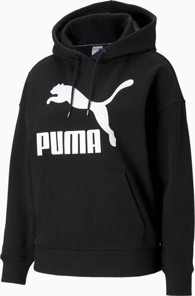 Czarna bluza Puma z kapturem w stylu klasycznym