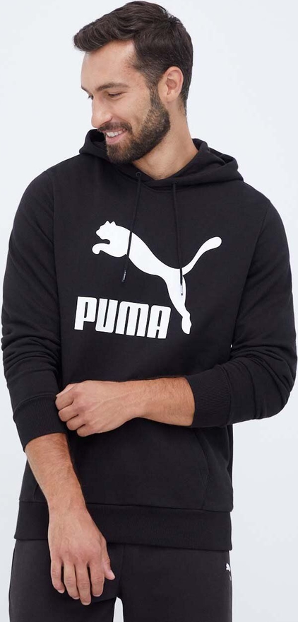 Czarna bluza Puma z nadrukiem