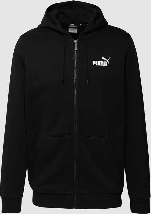 Czarna bluza Puma z nadrukiem w młodzieżowym stylu