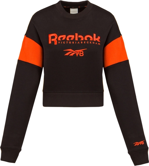 Czarna bluza Reebok X Victoria Beckham w sportowym stylu z bawełny