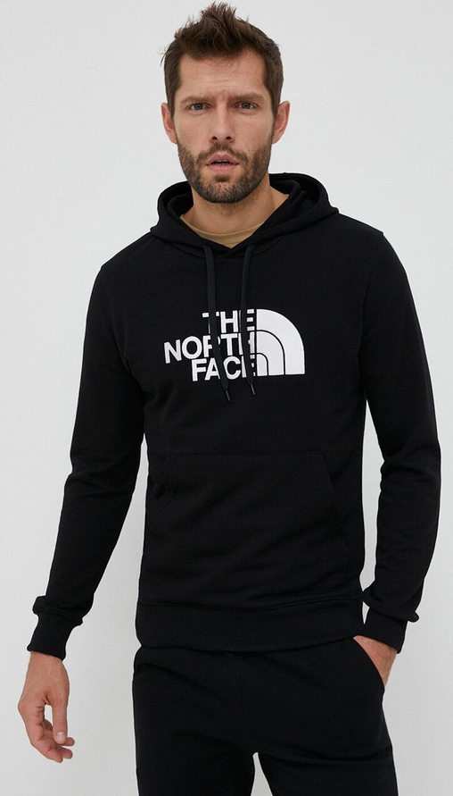 Czarna bluza The North Face w młodzieżowym stylu z bawełny