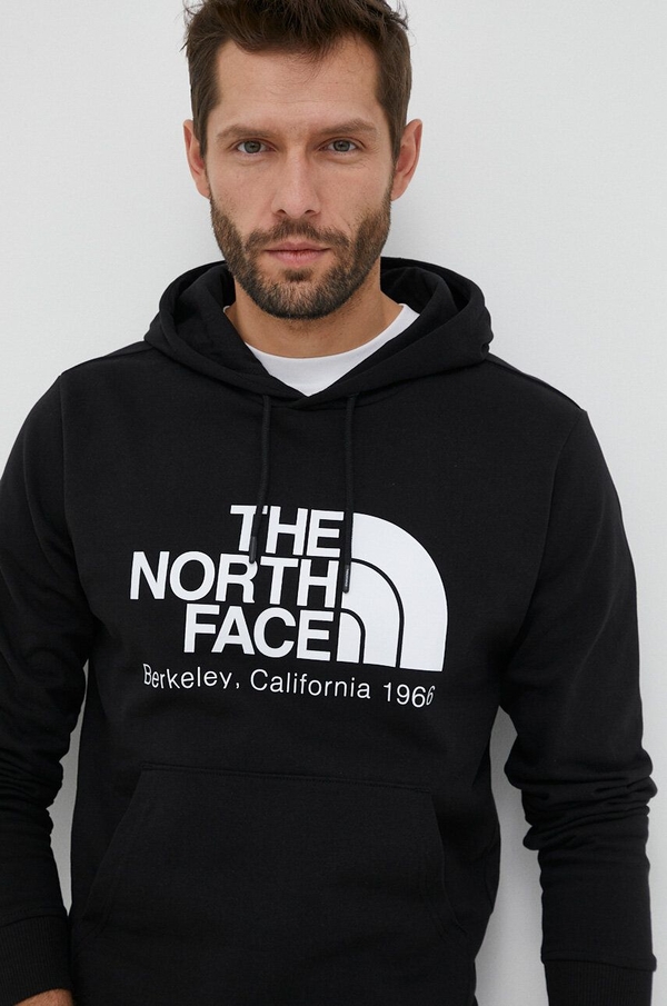 Czarna bluza The North Face z bawełny w sportowym stylu z nadrukiem