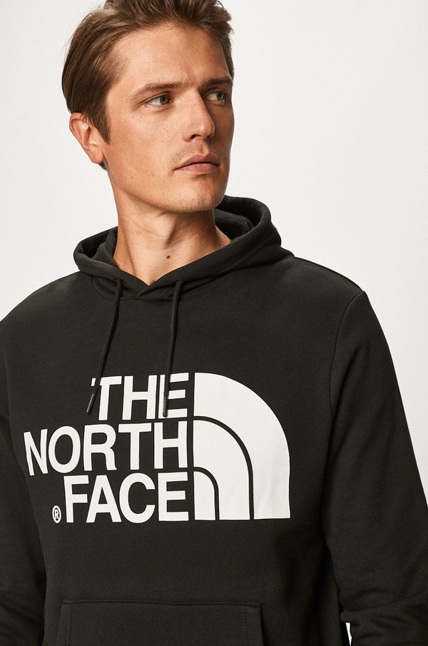 Czarna bluza The North Face z dzianiny w młodzieżowym stylu
