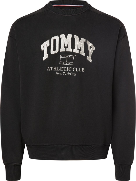 Czarna bluza Tommy Jeans w młodzieżowym stylu z bawełny