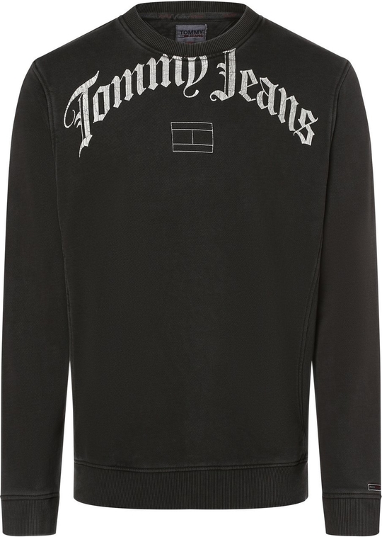 Czarna bluza Tommy Jeans w młodzieżowym stylu z bawełny
