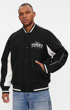 Czarna bluza Tommy Jeans w młodzieżowym stylu z wełny