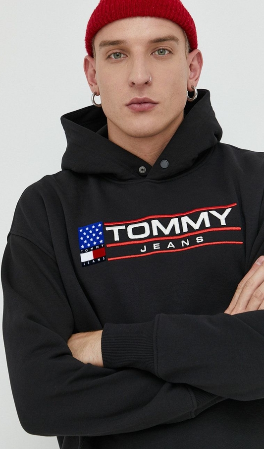 Czarna bluza Tommy Jeans z bawełny