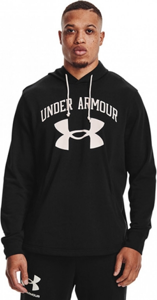 Czarna bluza Under Armour z bawełny w młodzieżowym stylu