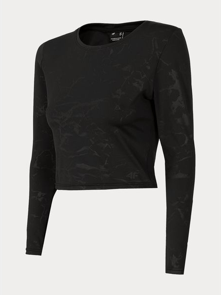 Czarna bluzka 4F w sportowym stylu z okrągłym dekoltem