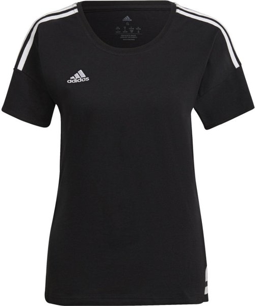 Czarna bluzka Adidas z krótkim rękawem