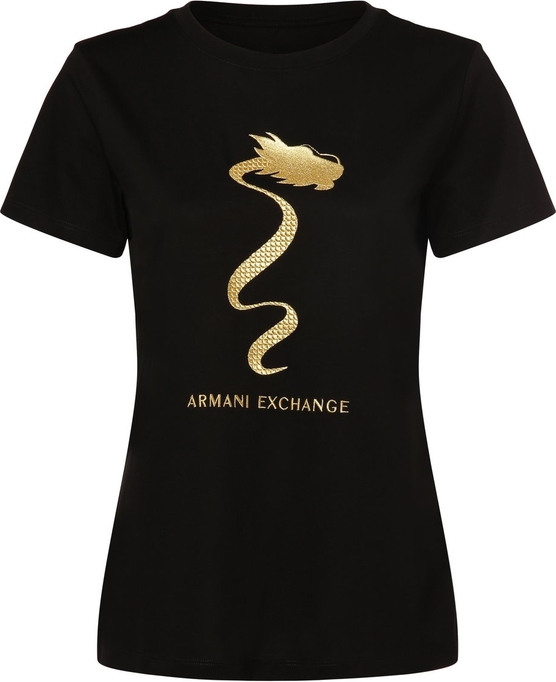 Czarna bluzka Armani Exchange z bawełny