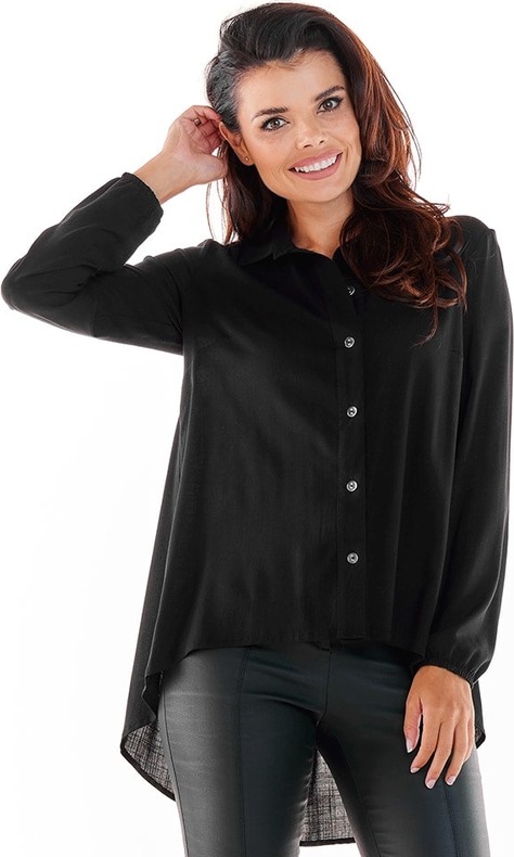 Czarna bluzka Awama w stylu casual