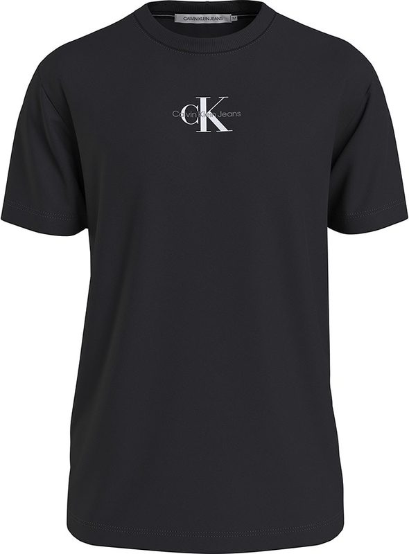Czarna bluzka Calvin Klein w stylu casual z bawełny