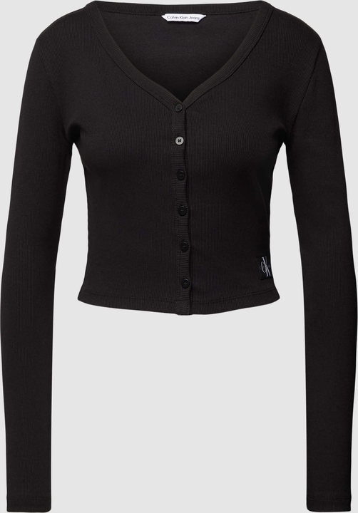 Czarna bluzka Calvin Klein z bawełny