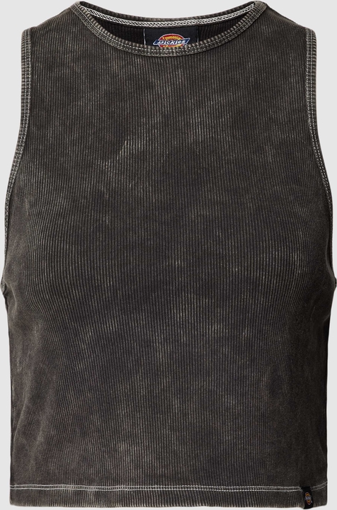 Czarna bluzka Dickies z bawełny z okrągłym dekoltem bez rękawów