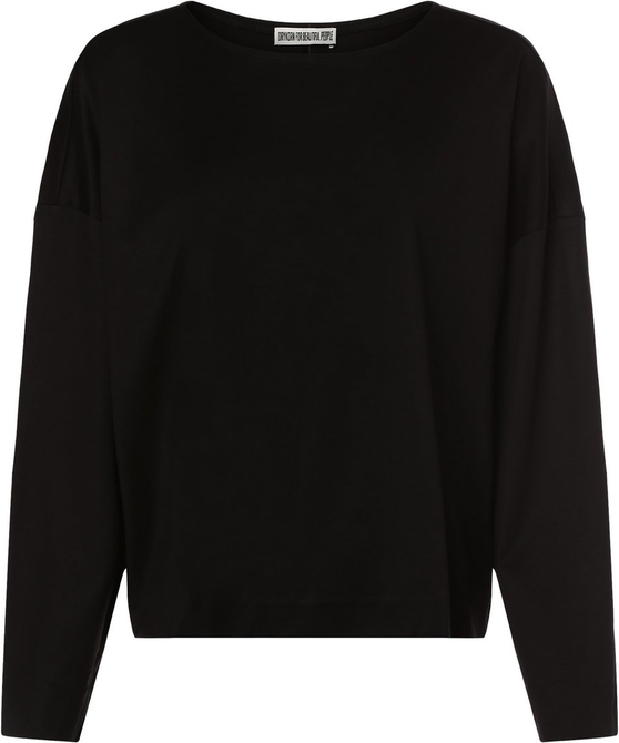 Czarna bluzka Drykorn w stylu casual z długim rękawem