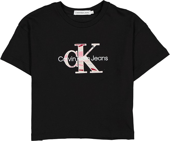 Czarna bluzka dziecięca Calvin Klein dla dziewczynek